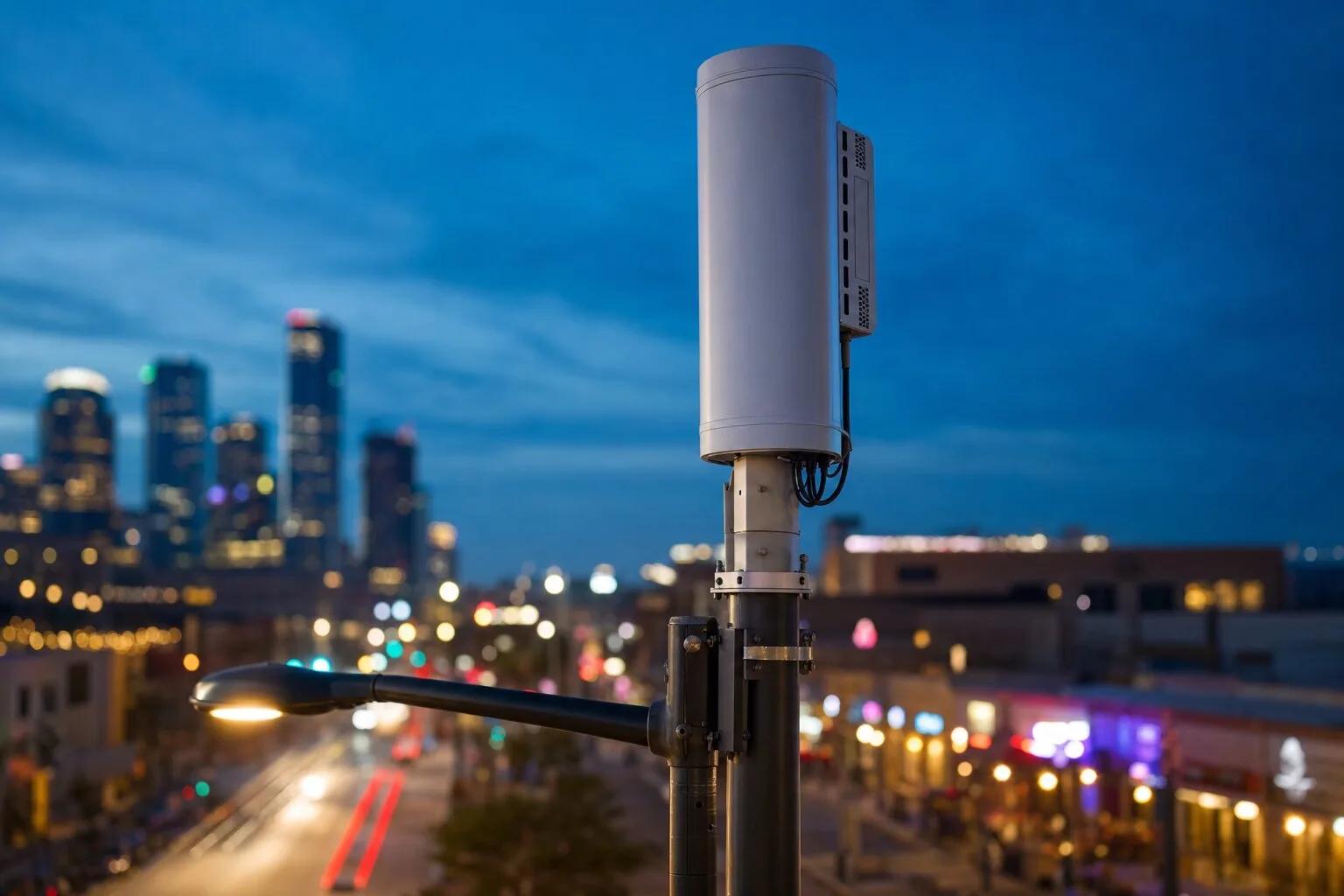 5G small cell streetlight installation
